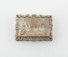 Vinaigrette with Harbor Scene, Birmingham, 1846/47. Creator: Marked B&S