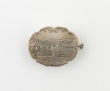 Vinaigrette with Harbor Scene, Birmingham, c. 1846/47. Creator: Nathaniel Mills