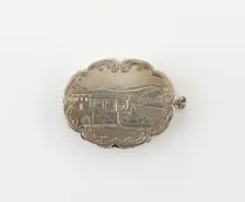 Vinaigrette with Harbor Scene, Birmingham, c. 1846/47. Creator: Nathaniel Mills
