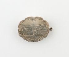 Vinaigrette with Harbor Scene, Birmingham, c. 1846/47. Creator: Nathaniel Mills