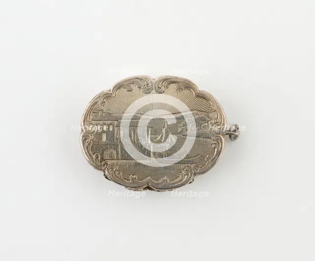 Vinaigrette with Harbor Scene, Birmingham, c. 1846/47. Creator: Nathaniel Mills.