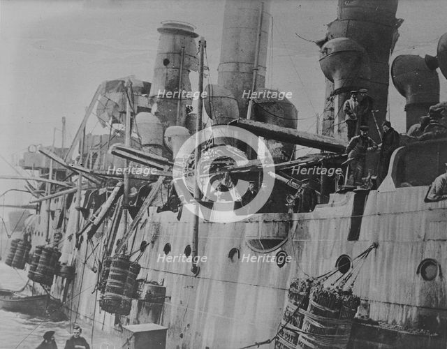 VINDICTIVE after ZEEBRUGGE, 23 May 1918. Creator: Bain News Service.