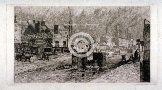 Vine Tavern, Mile End Road, Stepney, London, 1871. Artist: Edwin Edwards