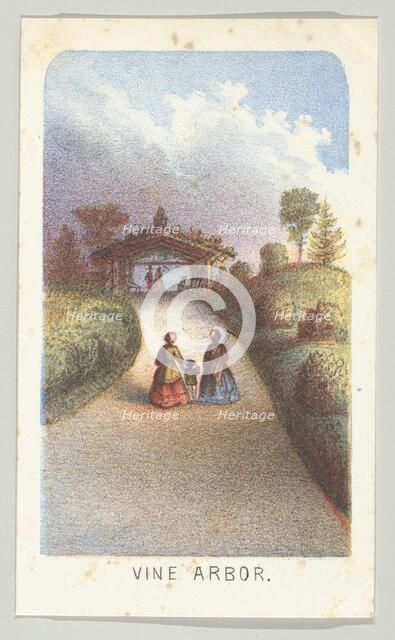 Vine Arbor, from the series, Views in Central Park, New York, Part 3, 1864. Creator: Louis Prang.