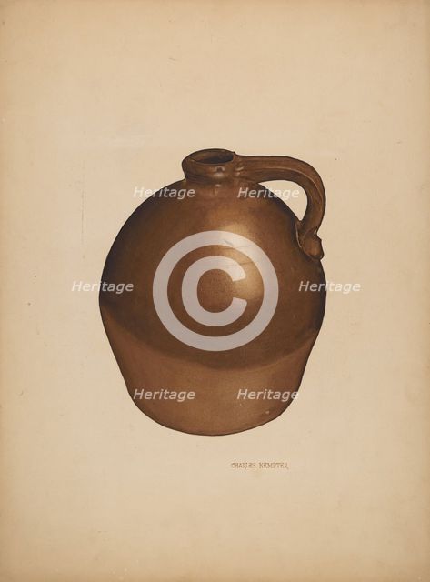 Vinegar Jug, c. 1940. Creator: Charles Kempter.