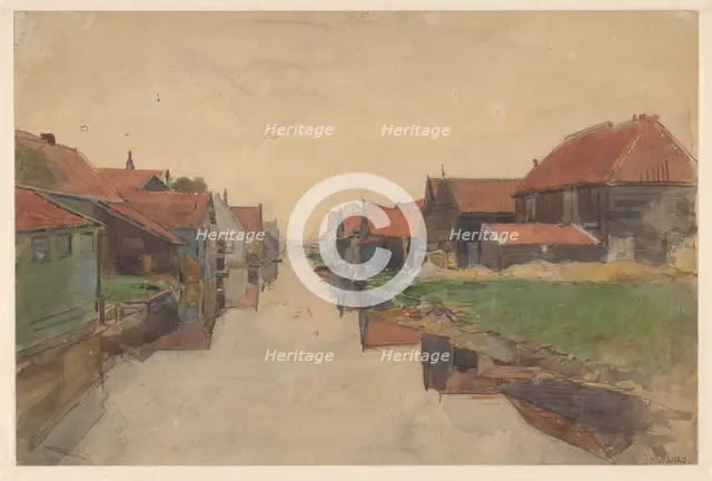 Vinkenbuurt in Amsterdam, 1886. Creator: Jan Hanau.