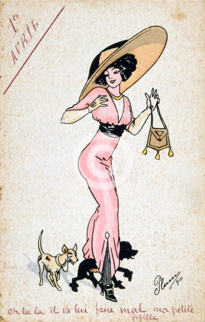 Vintage French postcard, 20th century. Artist: Unknown