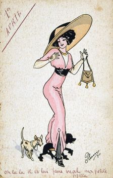 Vintage French postcard, 20th century