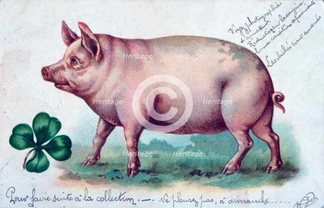 Vintage French postcard, c1900. Artist: Unknown
