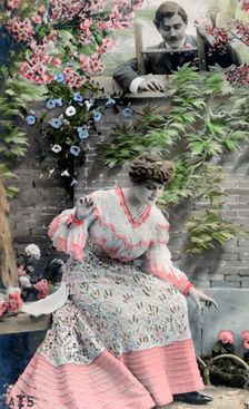 Vintage French postcard, c1900