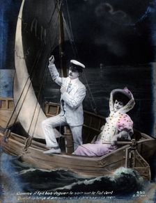 Vintage French postcard, c1900