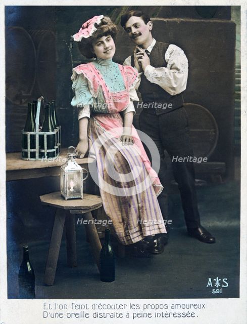 Vintage French postcard, c1900. Artist: Unknown