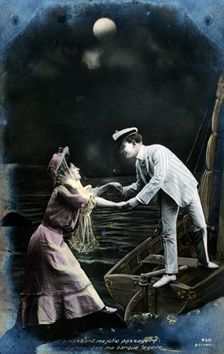 Vintage French postcard, c1900