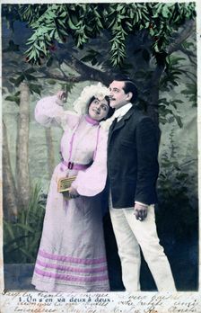 Vintage French postcard, c1900