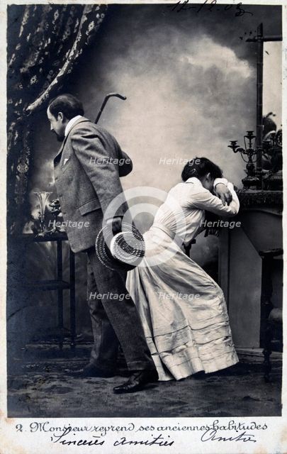 Vintage French postcard, c1900. Artist: Unknown