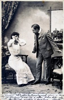 Vintage French postcard, c1900