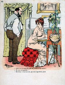Vintage French postcard, c1900
