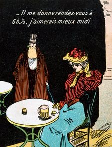 Vintage French postcard, c1900