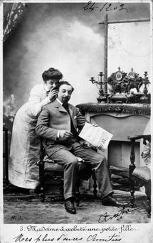 Vintage French postcard, c1900