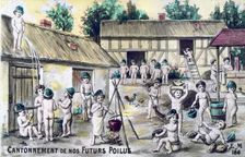 Vintage French postcard, c1900