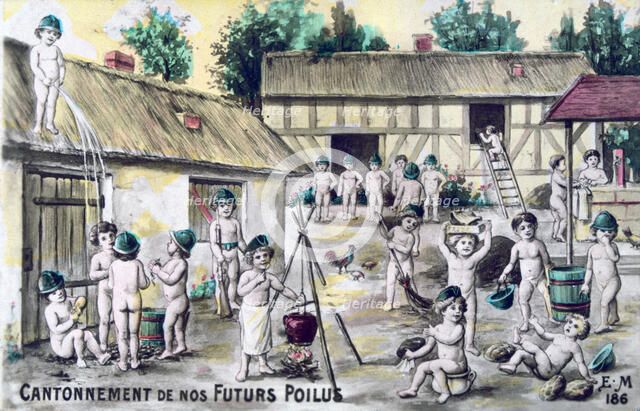 Vintage French postcard, c1900. Artist: Unknown