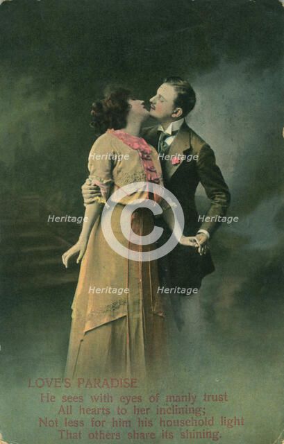 Vintage romantic poatcard. Artist: Unknown