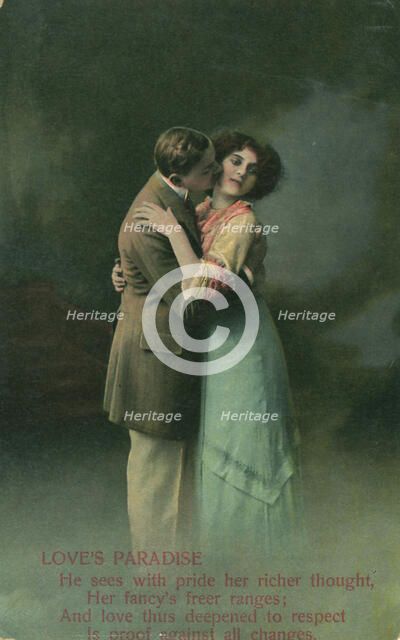 Vintage romantic poatcard. Artist: Unknown