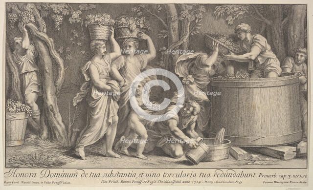 Vintage scene, 1704. Creator: Giovanni Girolamo Frezza.