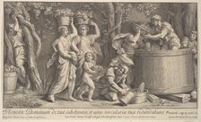 Vintage scene, 1704. Creator: Giovanni Girolamo Frezza