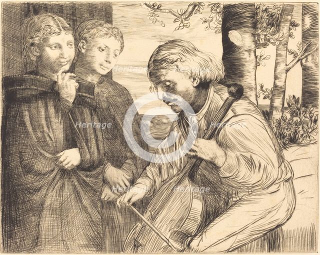 Viol Player (Le joueur de viole). Creator: Alphonse Legros.