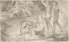 Viola Surviving the Shipwreck off the Coast of Illyria, from Twelfth Night c. 1776. Creator: George Romney