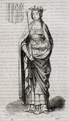 Violant of Bar, (c1365-1431), Queen consort of Aragon by marriage, as 2nd wife of the king, 1852. Creator: Tomás Carlos Capuz