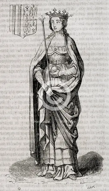 Violant of Bar, (c1365-1431), Queen consort of Aragon by marriage, as 2nd wife of the king, 1852. Creator: Tomás Carlos Capuz.