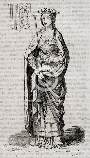 Violant of Bar, (c1365-1431), Queen consort of Aragon by marriage, as 2nd wife of the king, 1852. Creator: Tomás Carlos Capuz.