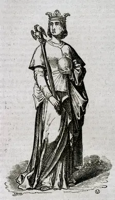 Violant of Hungary, (1215-1251), Queen consort of Aragon and second wife of James I of Aragon, 1852. Creator: Unknown