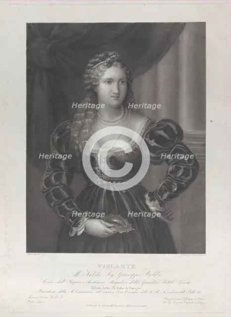 Violante, 1817-54. Creator: Antonio Viviani.
