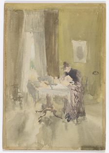 Violet and Amber - Tea, 1882-1884. Creator: James Abbott McNeill Whistler