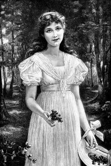 Violets, by Otto Lingner, 1895. Creator: Berlin Photographic Co