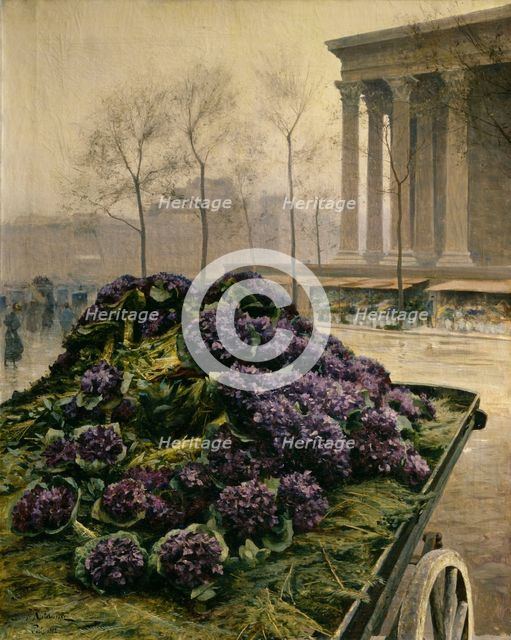 Violets from Nice, 1902. Creator: Krachkovsky, Iosiph Evstafievich (1854-1914).