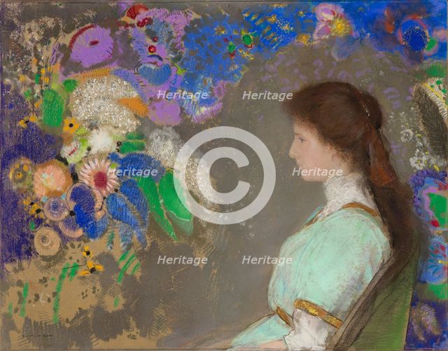 Violette Heymann, 1910. Creator: Odilon Redon (French, 1840-1916).