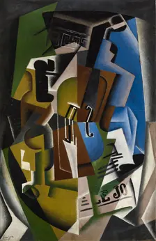 Violin and newspaper, 1917