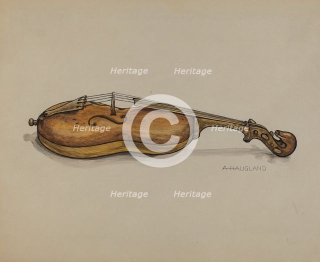 Violin, c. 1937. Creator: Augustine Haugland.