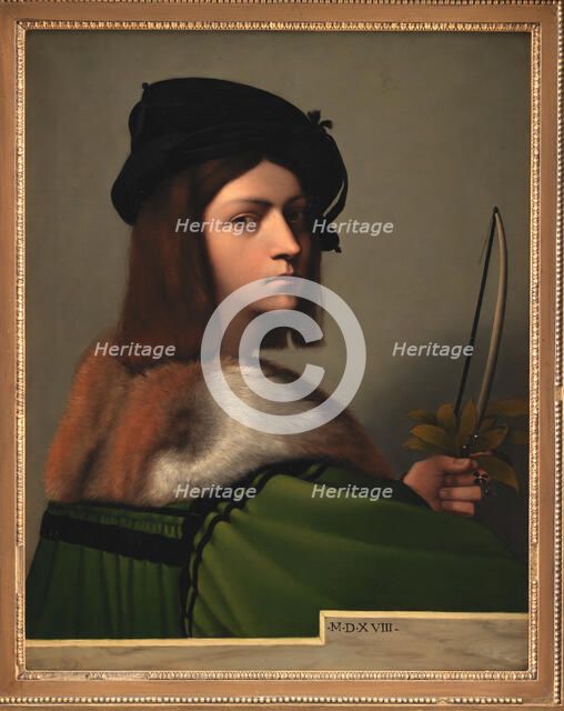 Violin player, 1821. Creator: Christian Albrecht Jensen.