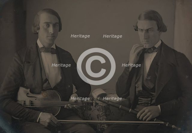 Violinist and Flute Player, ca. 1847.