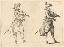 Violinist, c. 1617. Creator: Jacques Callot