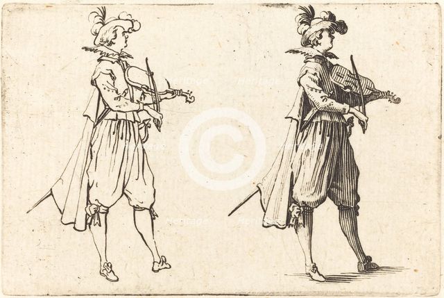 Violinist, c. 1622. Creator: Jacques Callot.