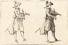 Violinist, c. 1622. Creator: Jacques Callot