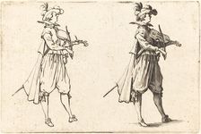 Violinist, c. 1622. Creator: Jacques Callot