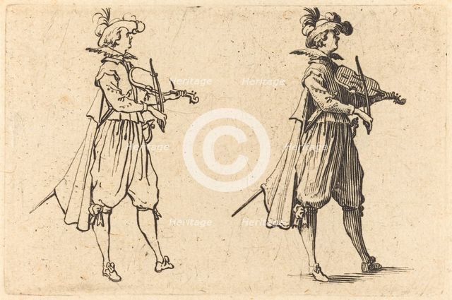 Violinist, c. 1622. Creator: Jacques Callot.