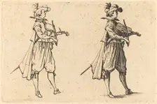 Violinist, c. 1622. Creator: Jacques Callot
